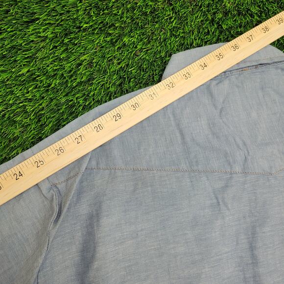 Vintage 80s Saddle-King Pearl-Snap Shirt 3XL 26x33 Poplin - Picture 4 of 10